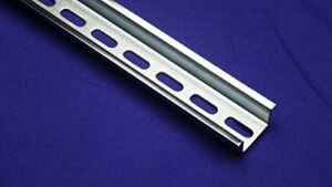 1 pc slotted design steel din mounting rail- 1m length x 35mm width x 15mm height