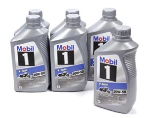 mobil 1 v-twin 20 w50 112630 pack of 6 quarts