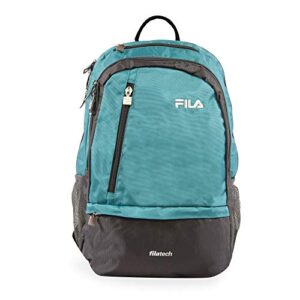 fila duel tablet and laptop backpack, teal, one size