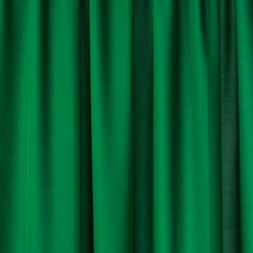 LA Linen Pack-2 Polyester Poplin Backdrop Drape 96 by 58-Inch Wide, Emerald Green, 96 x 58