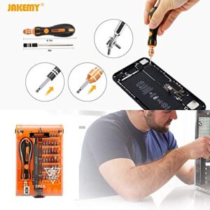 Screwdriver Set By JAKEMY, 43 in 1 Precision Screwdriver Kit Magnetic Replaceable Bits Repair Tool Kit Opening Tool and Tweezer for phone Cellphone PC Electronics