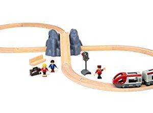 BRIO World - 33773 Railway Starter Set | 26 Piece Toy Train with Accessories and Wooden Tracks for Kids Age 3 and Up - Green