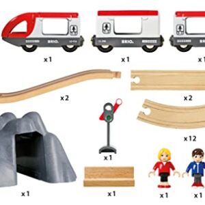 BRIO World - 33773 Railway Starter Set | 26 Piece Toy Train with Accessories and Wooden Tracks for Kids Age 3 and Up - Green