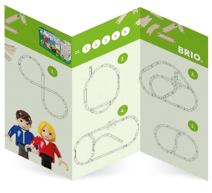 BRIO World - 33773 Railway Starter Set | 26 Piece Toy Train with Accessories and Wooden Tracks for Kids Age 3 and Up - Green