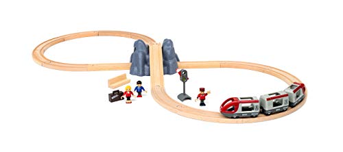 BRIO World - 33773 Railway Starter Set | 26 Piece Toy Train with Accessories and Wooden Tracks for Kids Age 3 and Up - Green