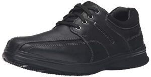 clarks men's cotrell walk oxford, black oily leather, 12 m us
