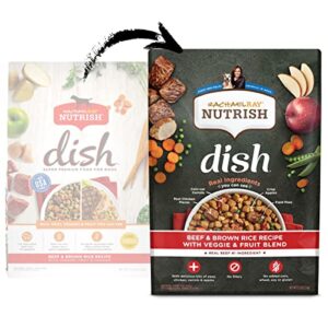 Rachael Ray Nutrish Dish Premium Dry Dog Food, Beef & Brown Rice Recipe with Veggies, Fruit & Chicken, 11.5 Pound Bag