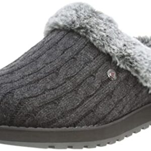 Skechers BOBS Women's Keepsakes - Ice Angel Slipper, Charcoal, 10 W US