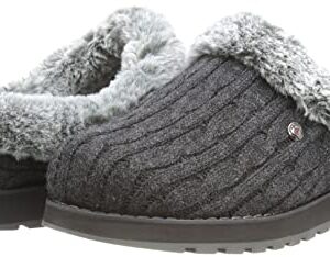 Skechers BOBS Women's Keepsakes - Ice Angel Slipper, Charcoal, 10 W US