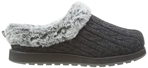 Skechers BOBS Women's Keepsakes - Ice Angel Slipper, Charcoal, 10 W US