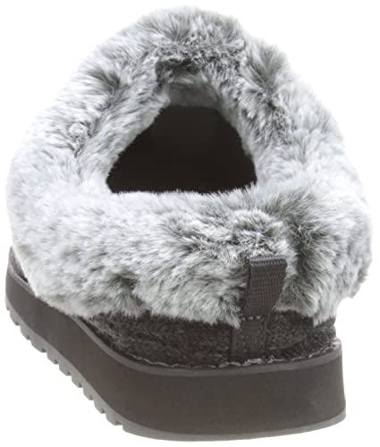 Skechers BOBS Women's Keepsakes - Ice Angel Slipper, Charcoal, 10 W US