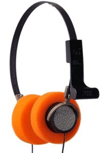 star headphones handmade hi-fi stereo headset orange ear pad steel mesh cosplay with 3.5mm jack