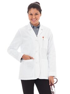 meta labwear women's 28" ipad® consultation lab coat, white, 6