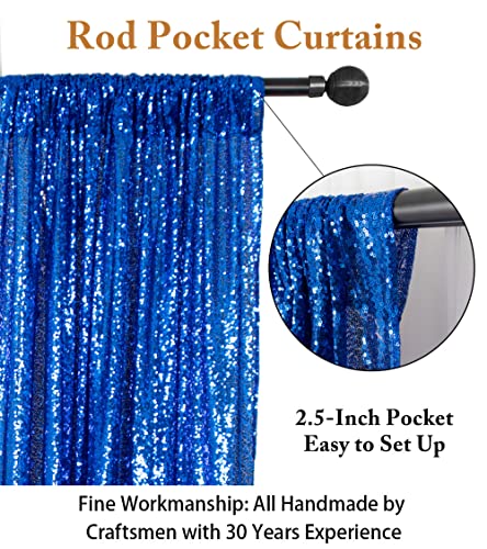 Sequin Backdrop Photo Booth Backdrop 6FTx6FT Royal Blue Wedding Shimmer Fabric Background for Baby Shower Sparkle Sequin Wall Backdrop for Party Event