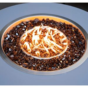 Stanbroil 10-Pound Fire Glass - 1/2 inch Reflective Tempered Fire Glass for Fireplace Fire Pit, Copper Reflective