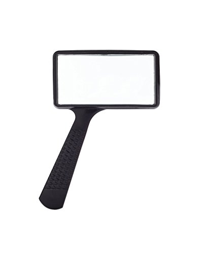 Jumbo Rectangular Handheld Magnifying Glass (3X Magnification) – Scratch Resistant Glass Lens - Large Horizontal Viewing Area