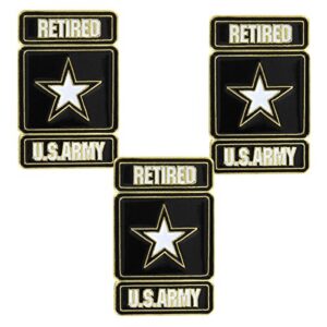 us army retired lapel pin (3 pk)
