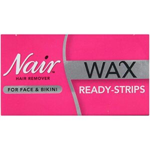 Nair Hair Remover Wax Ready-Strips for Face & Bikini, 40 CT