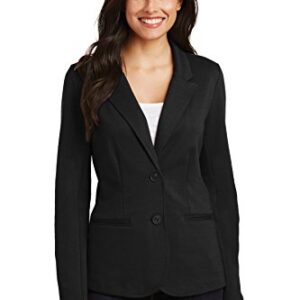 Port Authority?LM2000 Ladies Knit Blazer, L, Black