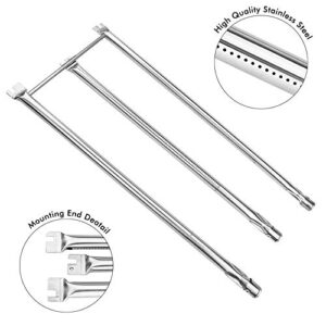 Hisencn Grill Parts Replacement for Weber Spirit 310 E310, Genesis Silver B C, Genesis Platinum B C, Weber 900 (with Side Control Knobs), Stainless Steel Burner 28 1/8" and Flavorizer Bar 22 1/2"