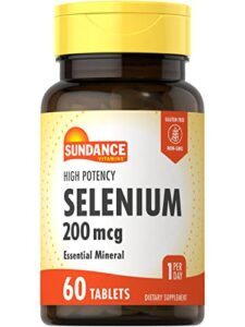 sundance selenium 200 mcg, 60 count