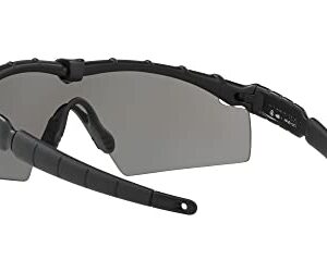 Oakley Men's OO9213 M Frame 2.0 Industrial Rectangular Sunglasses, Matte Black/Grey, 32 mm