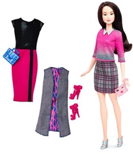 barbie fashionista asian doll with 2 additional outfits