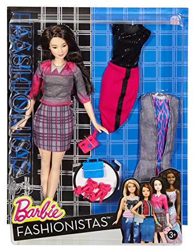 Barbie Fashionista Asian Doll with 2 Additional Outfits