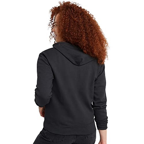 Hanes Women's EcoSmart Full-Zip Hoodie Sweatshirt, Ebony, x Large