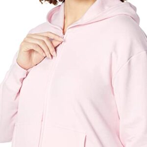 Hanes Women's EcoSmart Full-Zip Hoodie Sweatshirt, Pale Pink, Medium