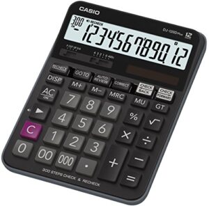 casio dj-120dplus-w-ep plus desktop calculator with check and correct function - black