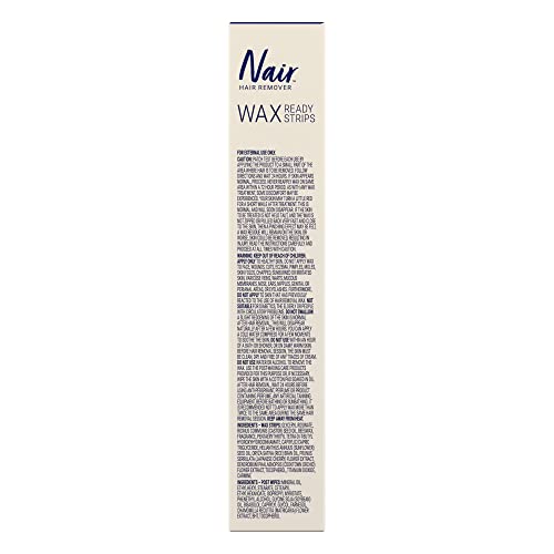 Nair Hair Remover Wax Ready- Strips for Legs & Body, 40 CT Set of 3