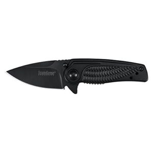 Kershaw Spoke Pocket Knife, 2" 4Cr14 Steel Blade with BlackWash Coatin, Compact Assisted-Opening EDC