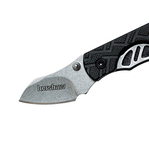 Kershaw Cinder Multi-Function Folding Pocketknife (1025); 1.4 Inch 3Cr13 Stonewashed Blade; Manual Opening; Liner Lock; Bottle Opener; Keychain Carry; Black Glass-Filled Nylon Handle; 0.9 oz