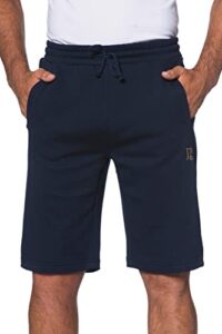jp 1880 menswear big & tall plus size l-8xl jp logo comfy sweat shorts navy blue x-large 702636 70