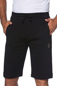 jp 1880 menswear big & tall plus size l-8xl jp logo comfy sweat shorts black x-large 702636 10