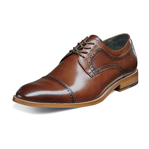 Stacy Adams Men's Dickinson Cap Toe Oxford, Cognac, 11