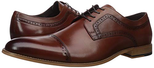 Stacy Adams Men's Dickinson Cap Toe Oxford, Cognac, 11