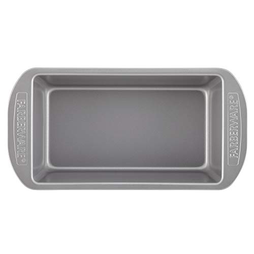 Farberware Bakeware Meatloaf/Nonstick Baking Loaf Pan Set, Two 9-Inch x 5-Inch, Gray