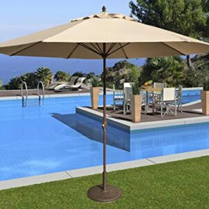 Tropishade 11' Umbrella with Premium Beige Olefin Cover (Base not included)