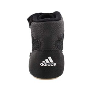 adidas Boy's HVC Wrestling Shoe, Black/White, 3 Little Kid