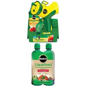 miracle-gro liquafeed advance starter kit + fruit & vegetables food refill pack