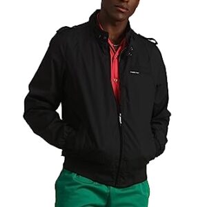 Members Only Men's Classic Iconic Racer, Slim Fit Jacket (Black, XL)