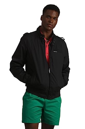 Members Only Men's Classic Iconic Racer, Slim Fit Jacket (Black, XL)