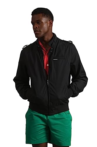 Members Only Men's Classic Iconic Racer, Slim Fit Jacket (Black, XL)