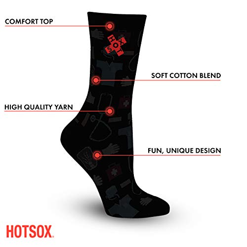 Hot Sox womens Conversation Starter Novelty Casual Fashion Socks Hosiery, Happy Birthday/Black, 4 10 US