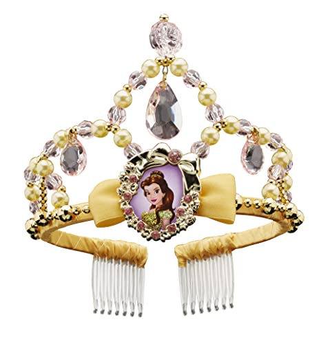 Disguise Disney Princess Belle Beauty & the Beast Classic Girls' Tiara 6 x 5.5 x 3.5 inches