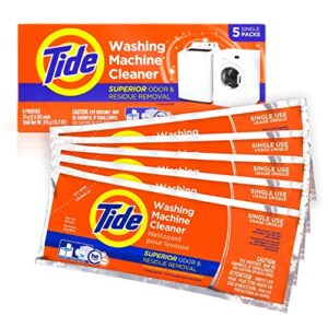 washing machine cleaner by tide, washer machine cleaner tablets for front and top loader machines, 5 count (pack of 1)