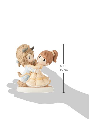 Precious Moments, Disney Showcase Collection, You Are My Fairy Tale Come True, Beauty And The Beast, Bisque Porcelain Figurine, 161013 , Brown