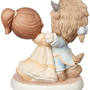 Precious Moments, Disney Showcase Collection, You Are My Fairy Tale Come True, Beauty And The Beast, Bisque Porcelain Figurine, 161013 , Brown